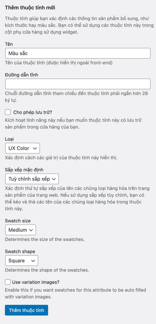 Hướng dẫn đăng sản phẩm có biến thể trong Woocommerce