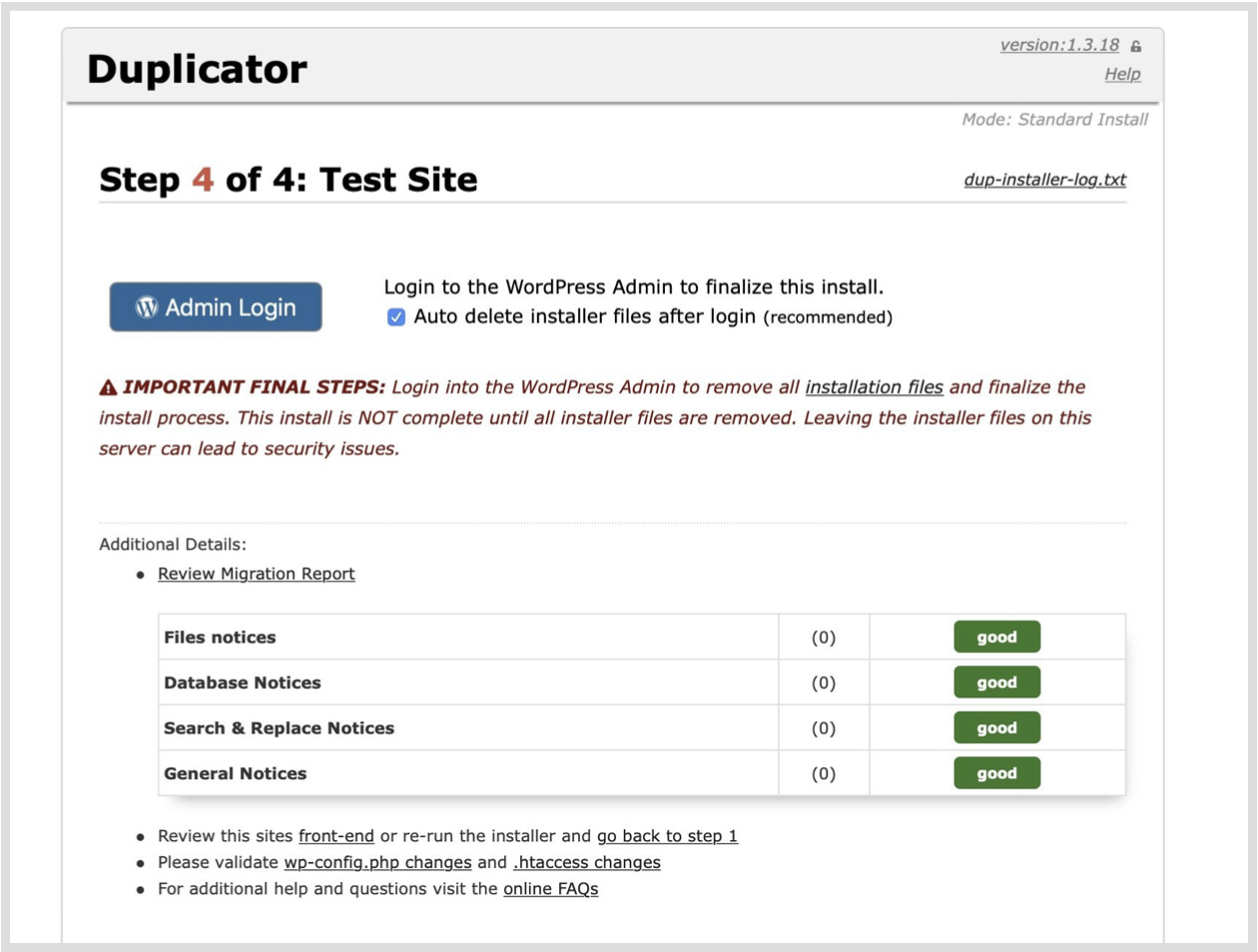 Clone WordPress website bằng Duplicator