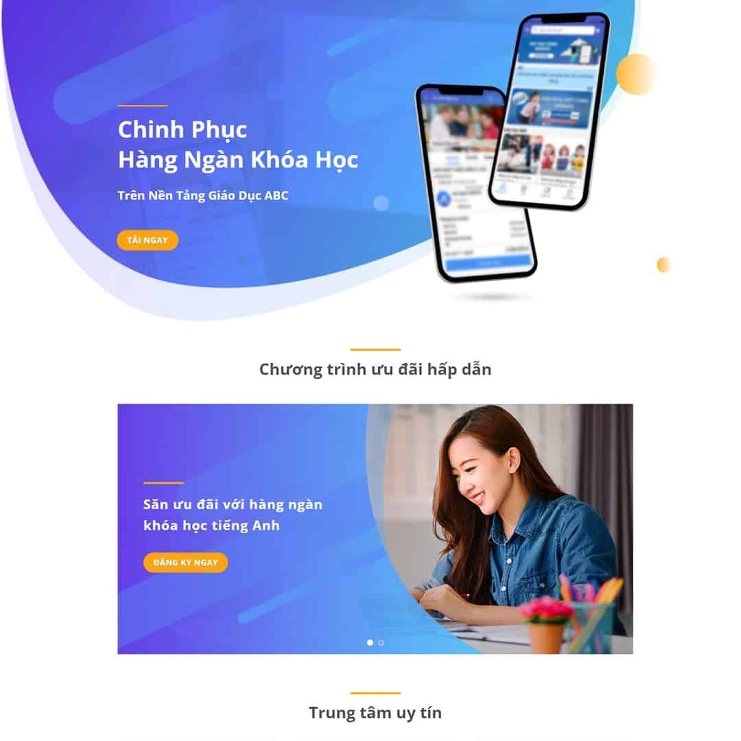 Theme WordPress landing page giới thiệu ứng dụng giáo dục 1 Theme WordPress landing page giới thiệu ứng dụng giáo dục