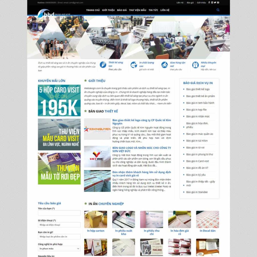 Theme WordPress dịch vụ thiết kế, in ấn 02
