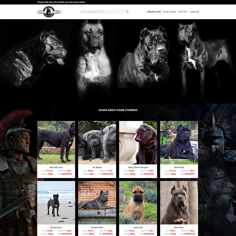 Theme WordPress bán chó săn