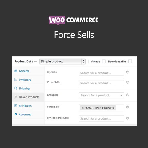 WooCommerce Force Sells 1 WooCommerce Force Sells