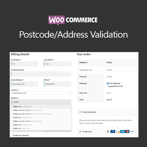 WooCommerce Post code Address Validation