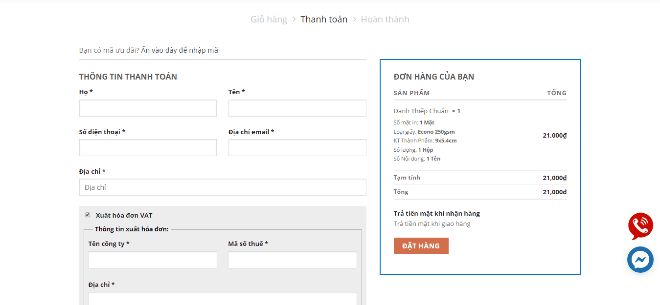 Hướng dẫn thêm trường yêu cầu xuất hóa đơn VAT vào Woocommerce