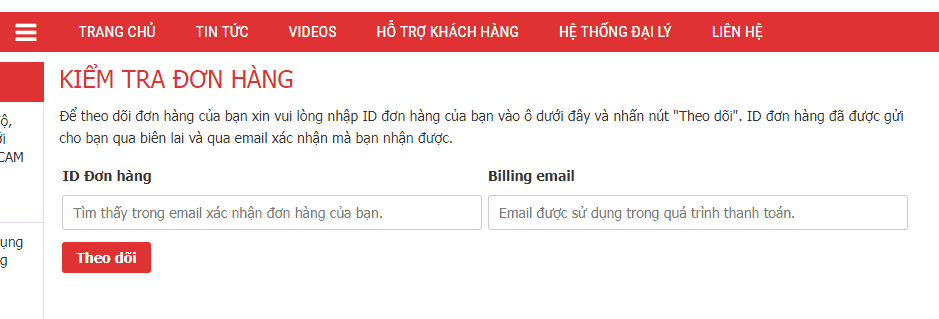 Chức năng theo dõi đơn hàng cho Woocommerce